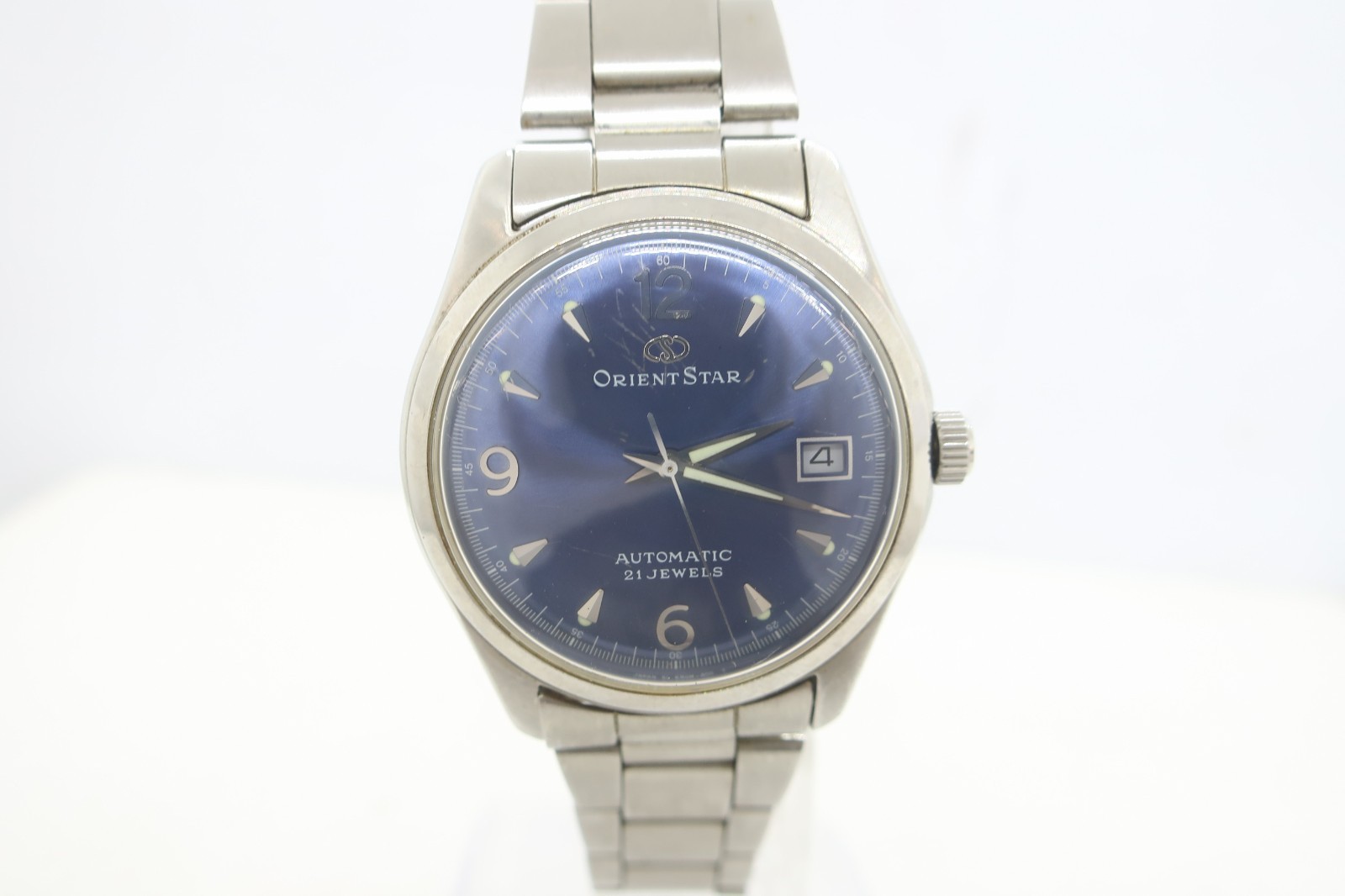 Orient Star 597302-70 Automatic Blue Dial 21 Jewels Date 38mm Men’s Watch