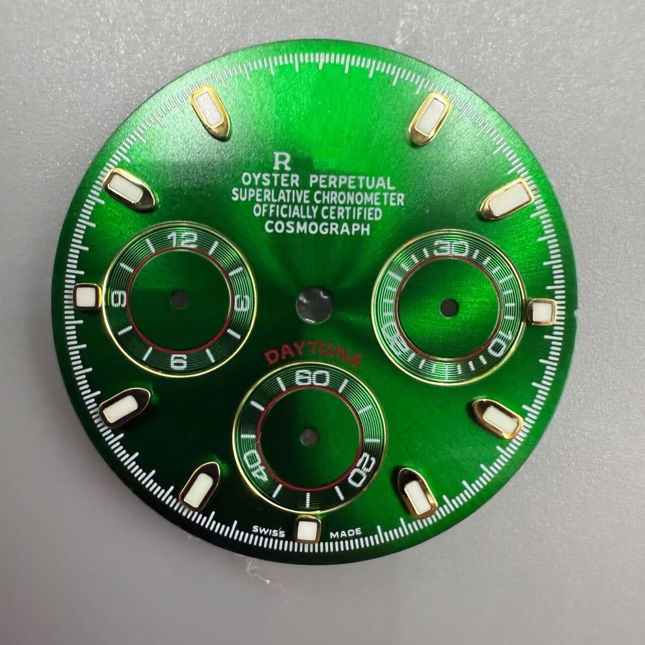 29.5mm Multi-functional Watch Dial Green Luminous For VK63 Movement Watch Parts