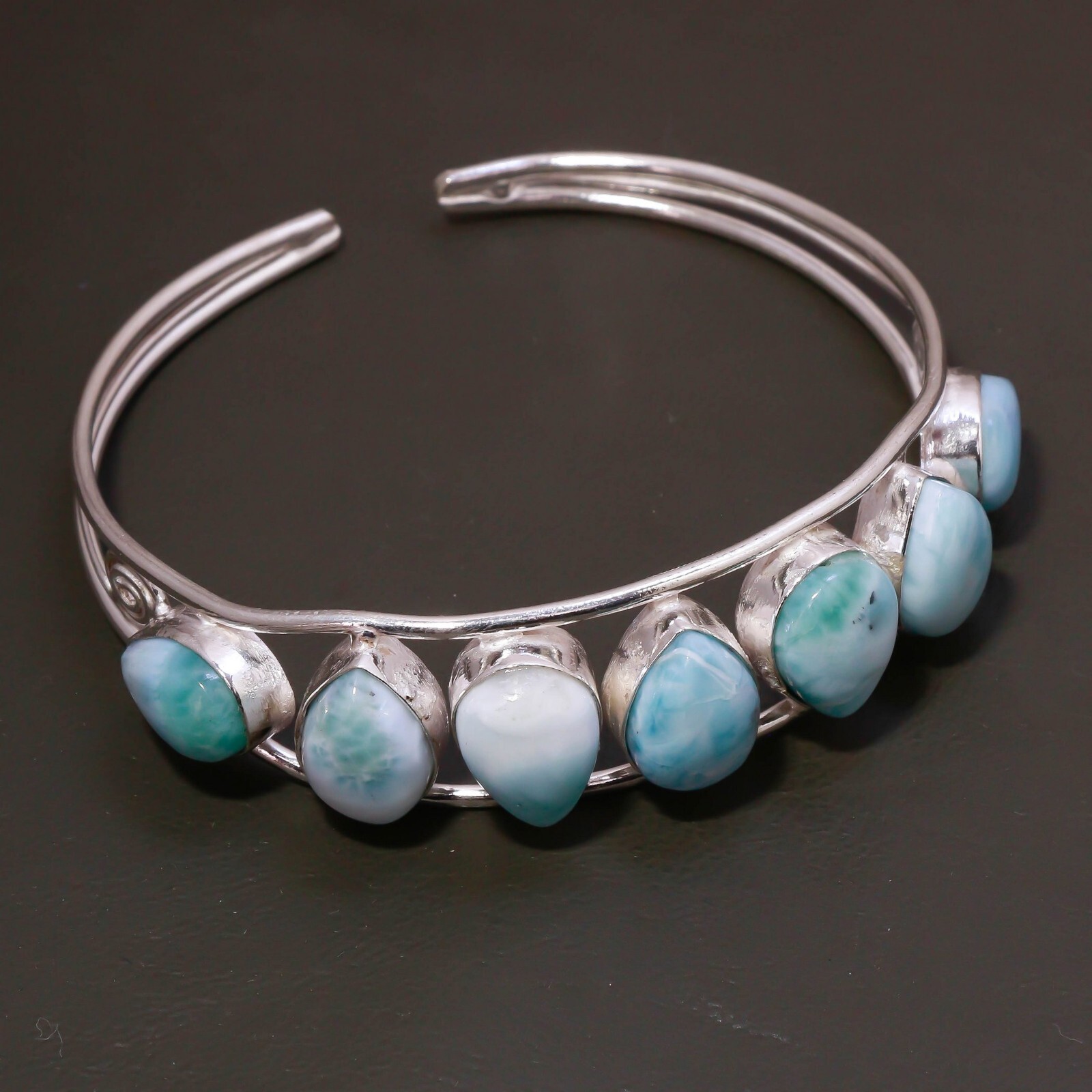 Dominican Republic Larimar Gemstone Handmade Jewelry Jewelry Bangle
