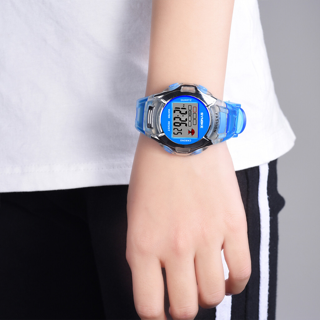 Children’s Waterproof Watch Electronic Digital LED Watch Boys&girls Sports Watch
