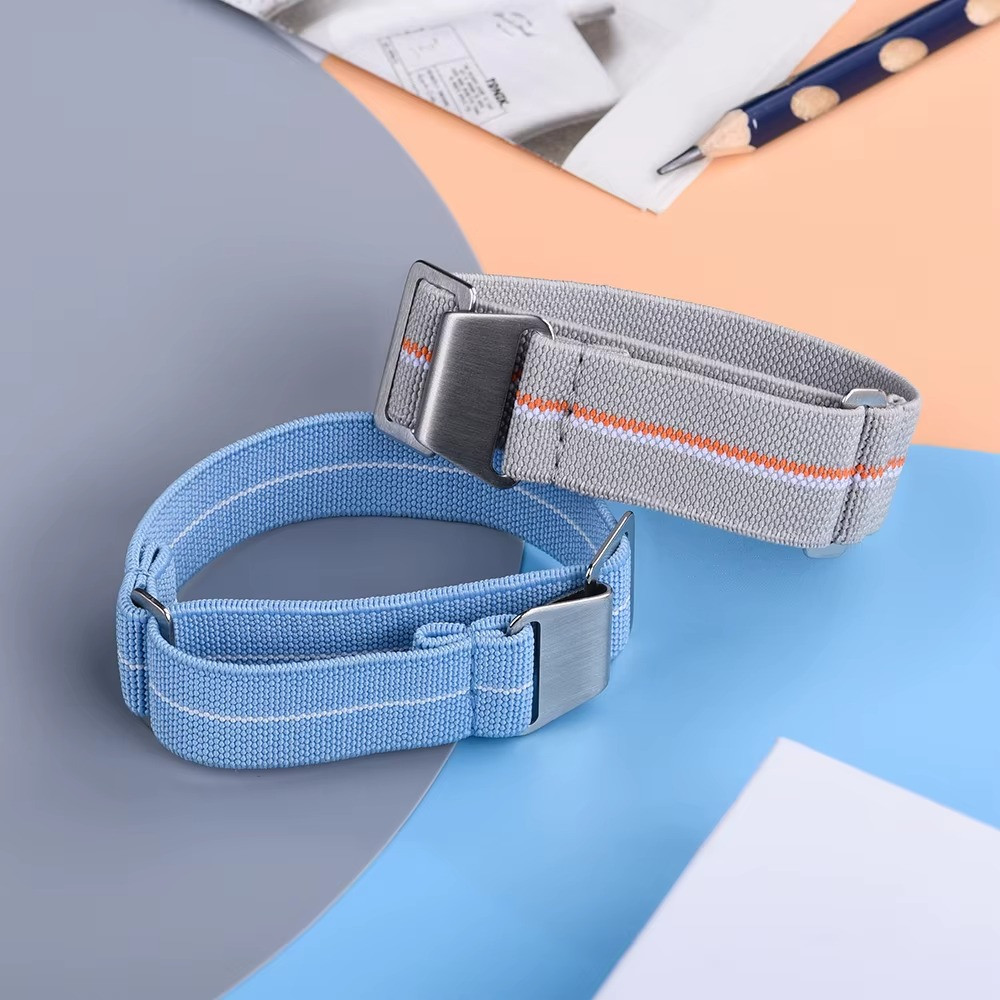 60s French Troops Parachute Bag Elastic Watch Strap 18 20mm 22mm Nylon Watchband