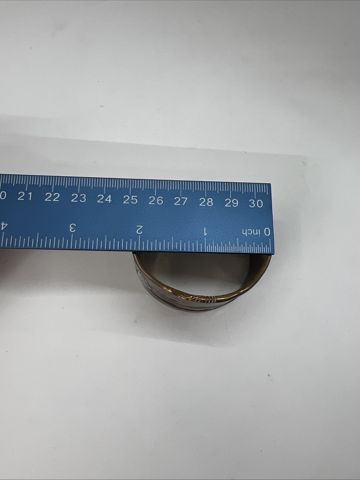 Copper, Brass, Sterling Artisan Earrings And Matching Cuff With Unknown Maker