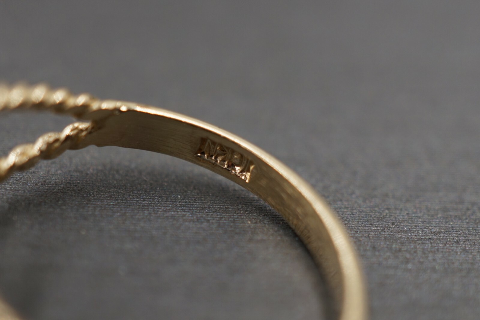 10K Solid Yellow Gold Diamond Cut 10.5MM Butterfly Ring. Size 7.5