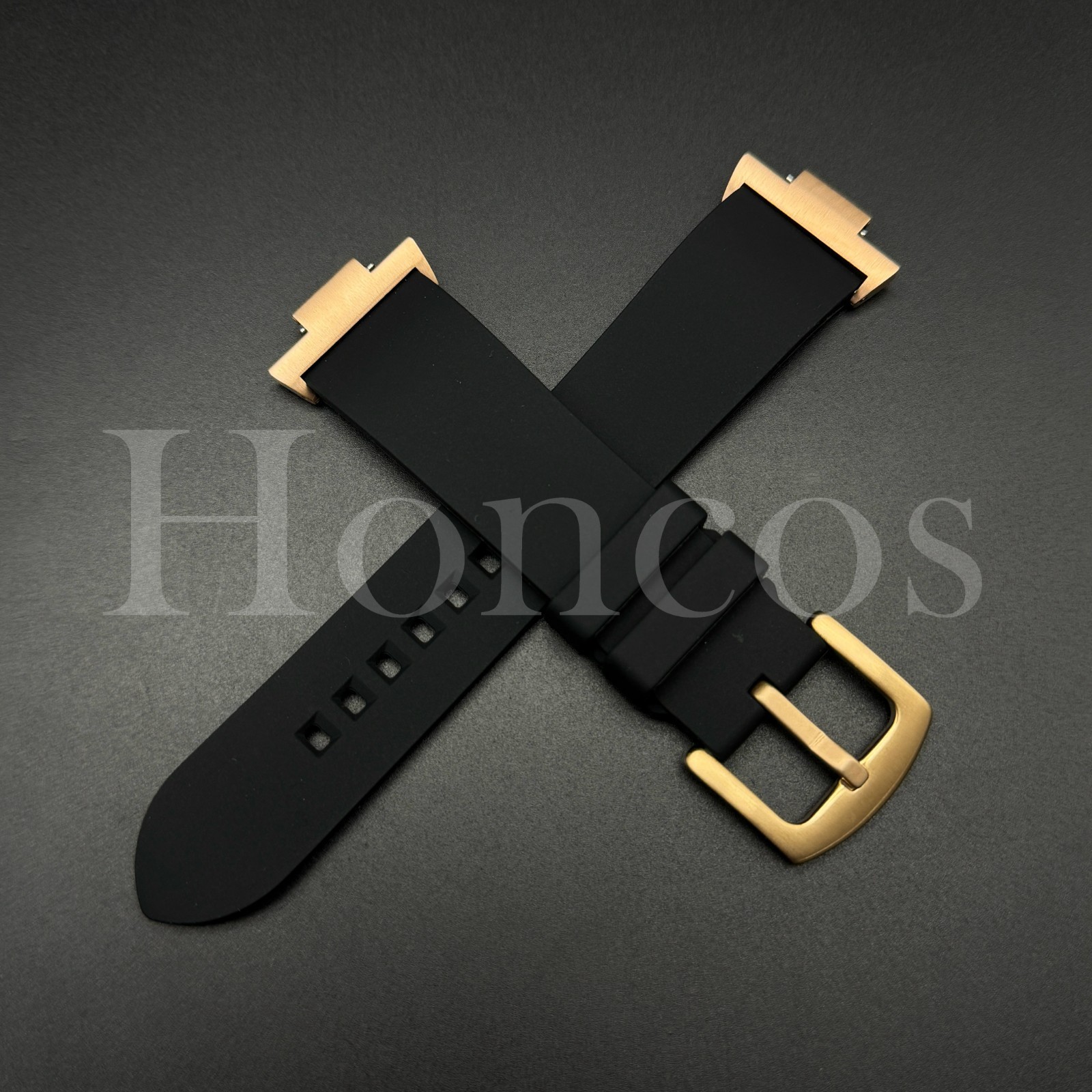 Replacement Black Rubber Watch Strap Fits for Tissot PRX Quick Release Adapter