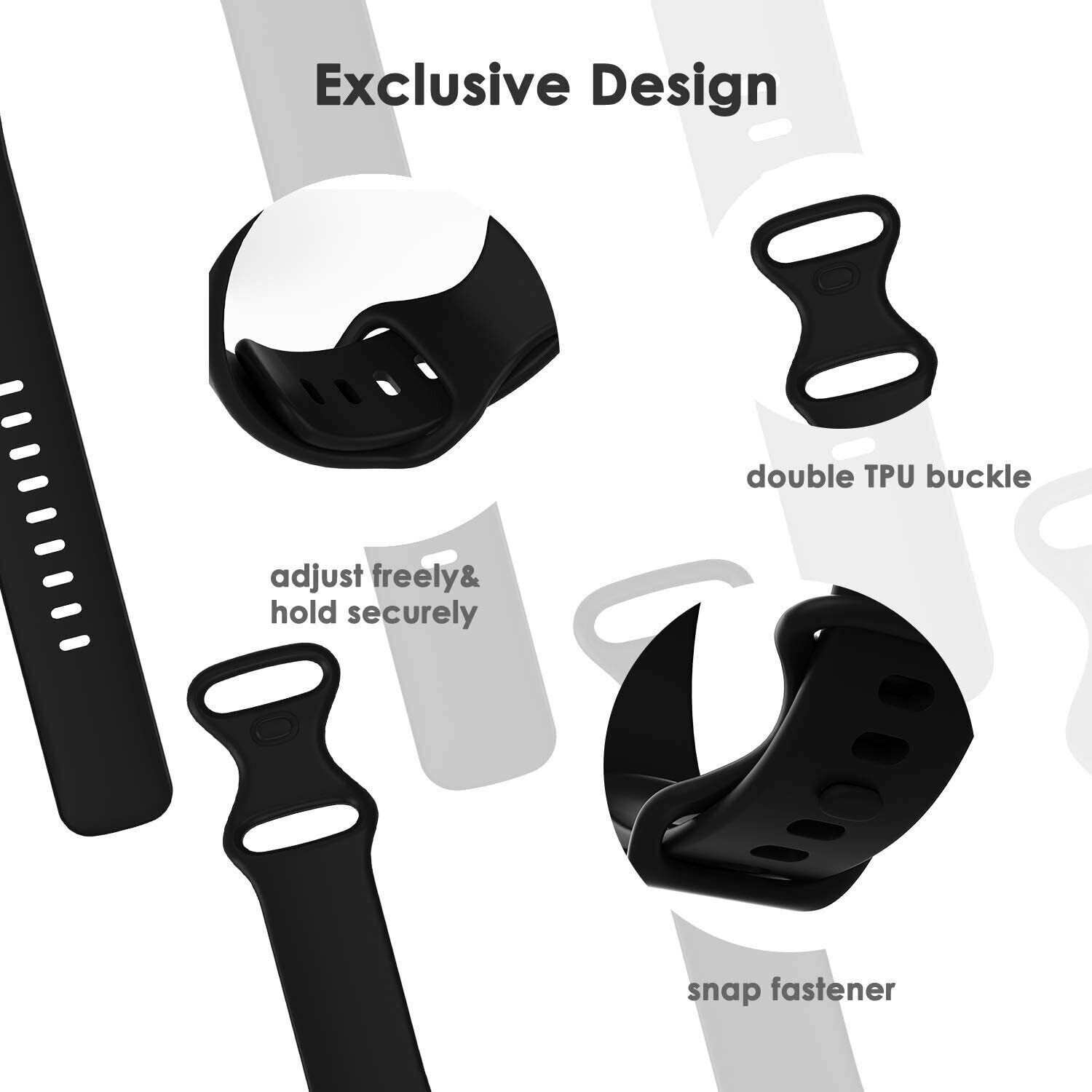 Silicone Strap Wristband Replacement Watch Band For Fitbit Versa 3/4 Sense 2