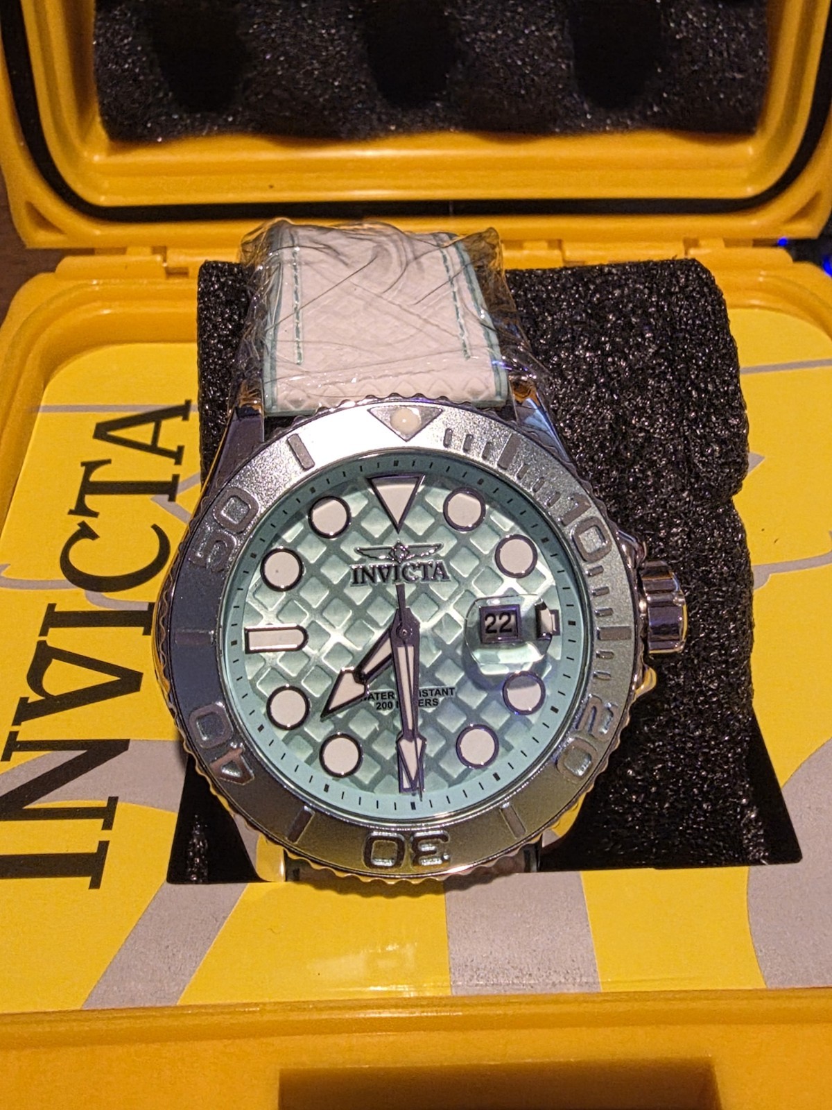 Invicta CONFIDENTIAL PROTOTYPE Pro Diver Tiffany Blue Dial Blue Bezel 48mm watch