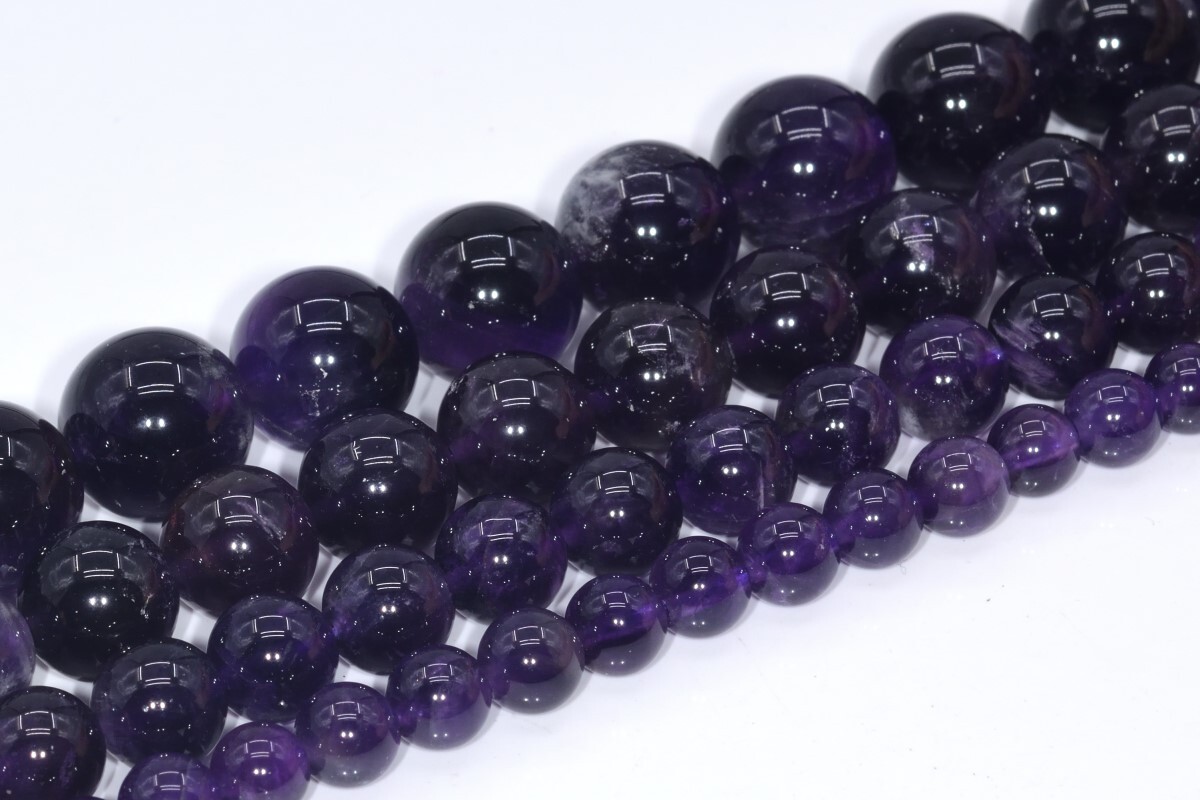 Natural Deep Purple Amethyst Bead Grade AAA Round Loose Beads 6/8/10/11-12MM