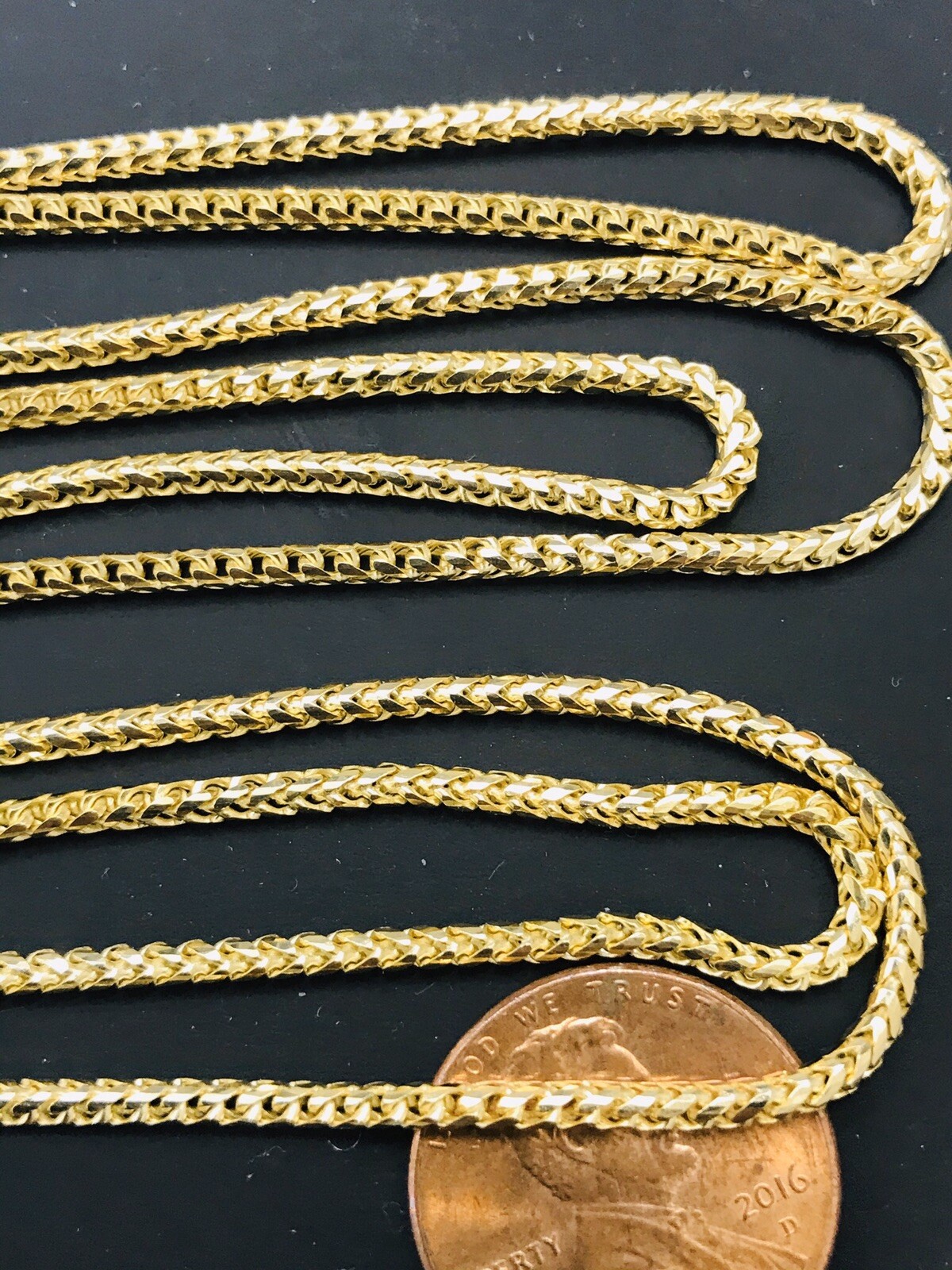 10.70 Grams 14K Solid Yellow Gold Franco Necklace Chain 20 Inch Brand new
