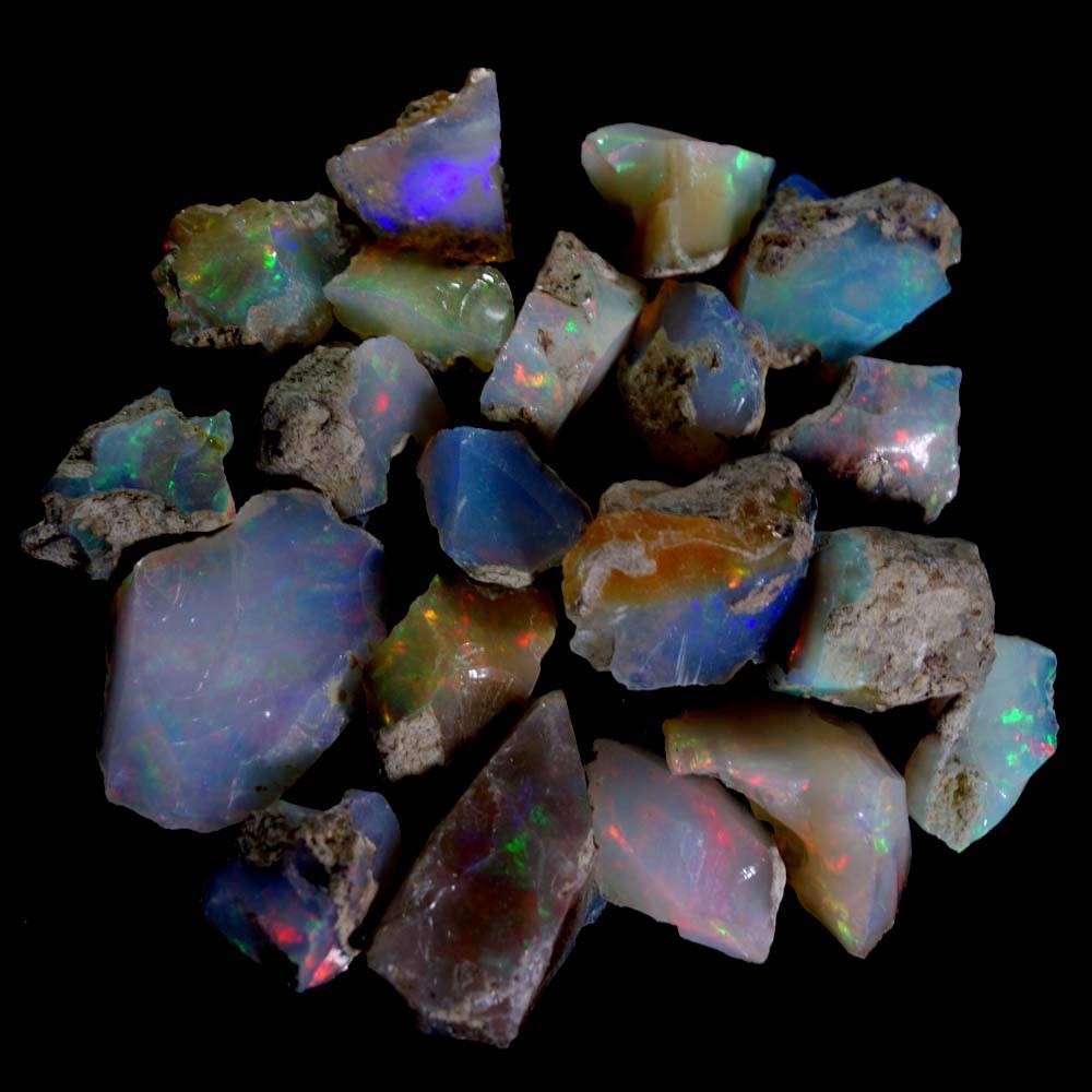 dadu_creation 150.17cts 100% Natural Play of Color Ethiopian FIRE Opal Rough …