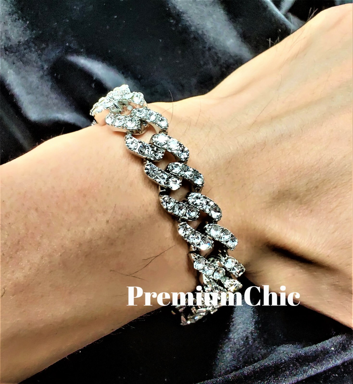Miami Cuban Iced Designer Link Chain Necklace or Bracelet Mens Plated CZ Jewelry