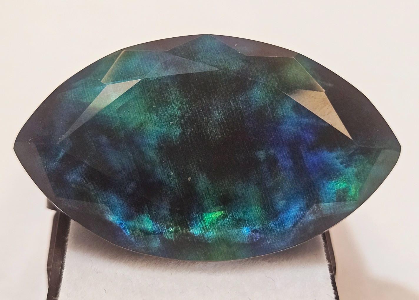 Opal-Like Organic Doublet 45+ Ct Natural Ammolite Marquise Cut Loose Gemstone