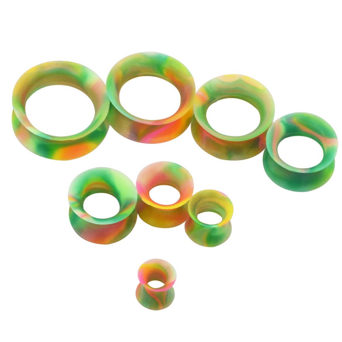 PAIR-ULTRA THIN Ear Skins Silicone Tunnels Ear Gauges Soft Ear Plugs 2g-3/4″