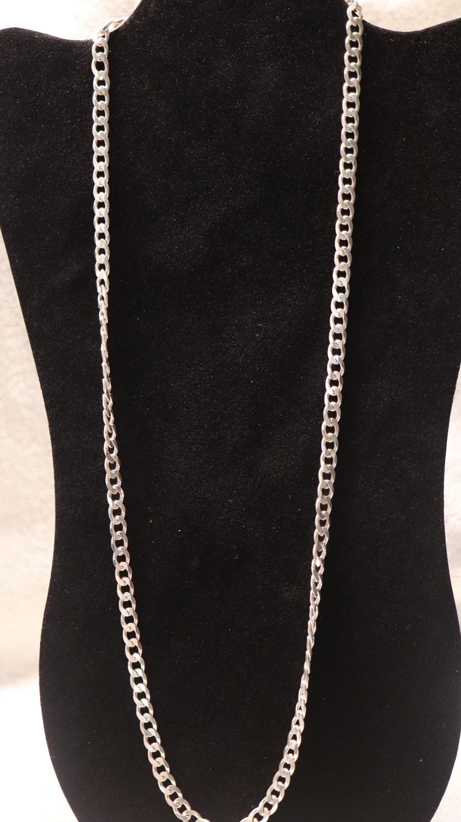 925 Solid 55.4 GR Silver 30 Inch Cuban Link Men’s or Women’s Sterling Chain 7mm
