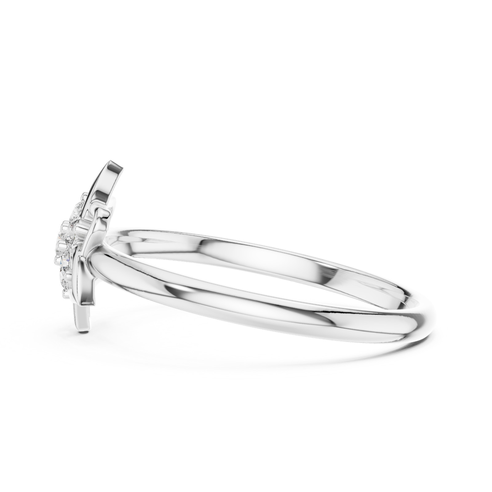 Round Certified VVS1 D Natural Diamond Cosmos Anniversary Ring 14k Gold Over