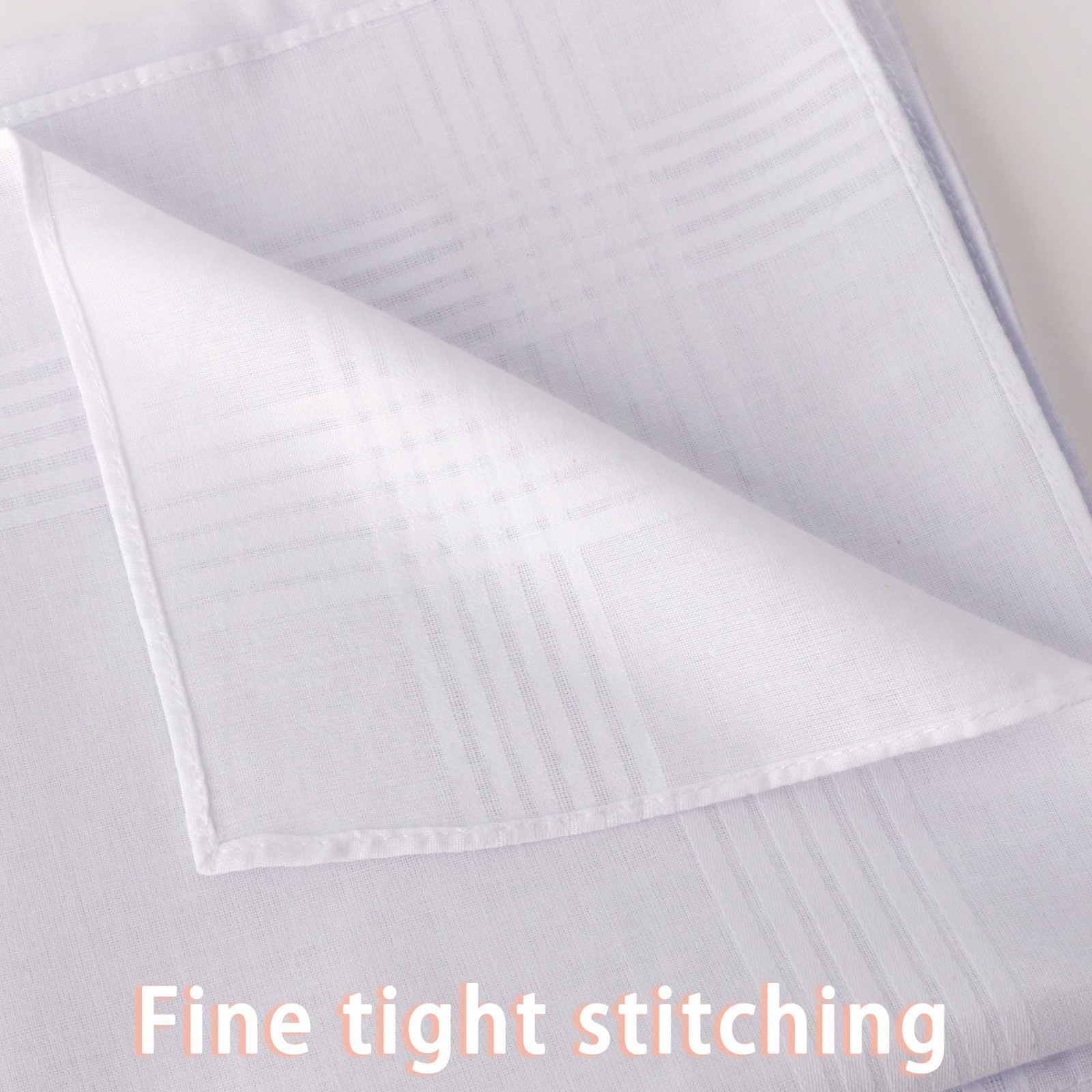 Handkerchiefs for Men Soft Pure White Cotton Hanky 6pc