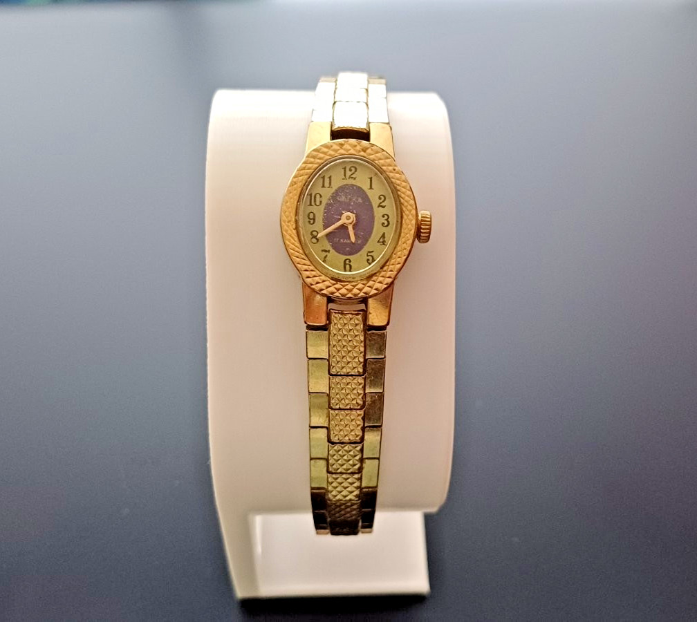 Vintage Russian Soviet USSR CHAIKA Gold Plated Watch Working and Restored