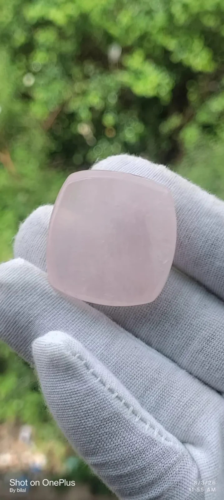 33*11 MM AAA Quality natural rose quartz cushion loose cabochon || 96 carats ||