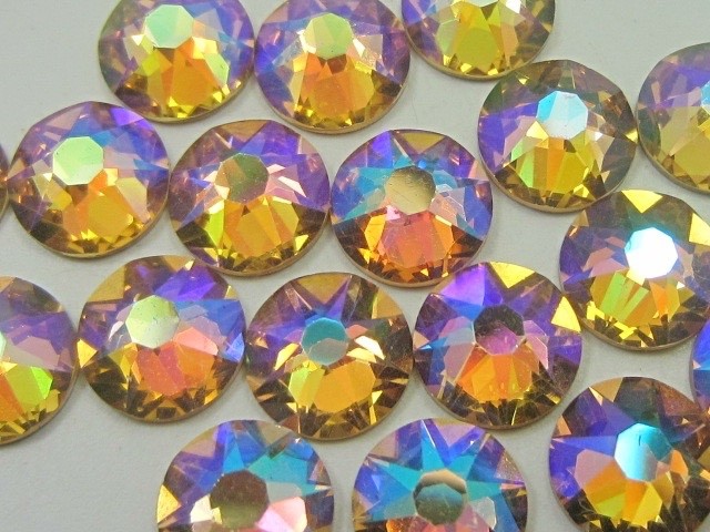 12ss LIGHT COLORADO TOPAZ AB (viva) HOT FIX PRECIOSA Rhinestones 1gr