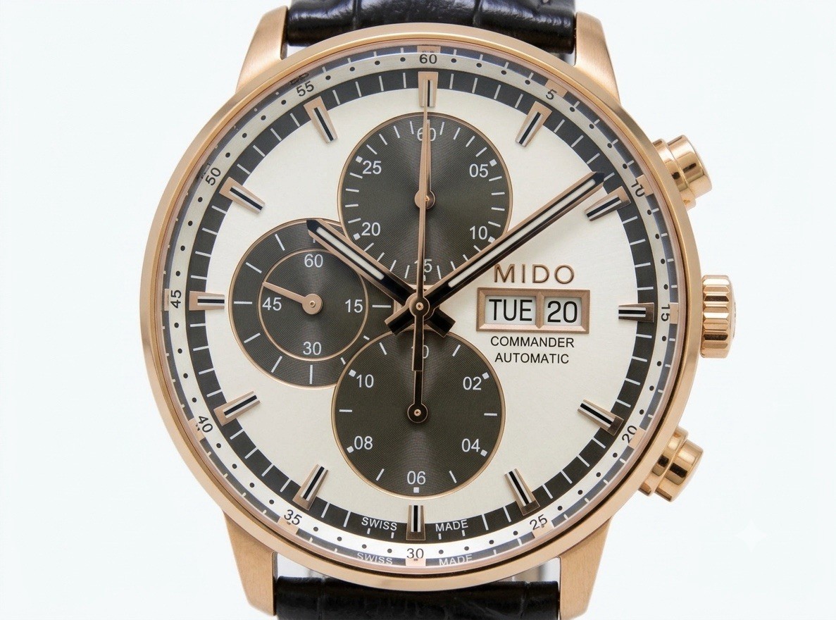 FedEx:Vintage MIDO Commander II Chronograph 42.5mm Rose Gold M016.414.36.031.59