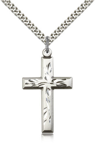 .925 Sterling Silver Cross Necklace For Men On 24 Chain – 30 Day Money Back …