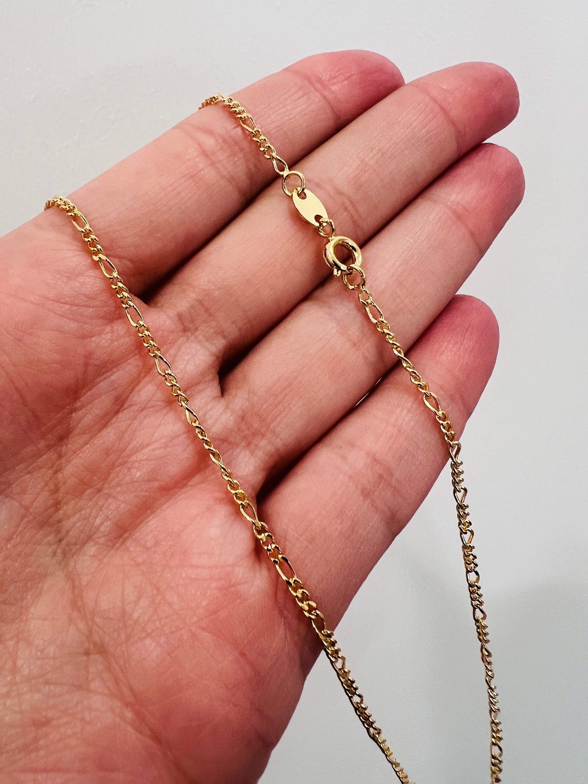 Gold Filled Figaro Chain | 1mm Width | 18–24 Inch Length