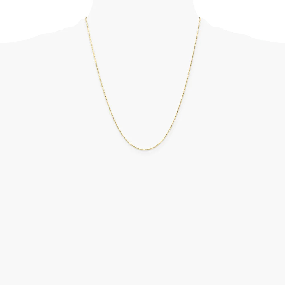 10K Yellow Gold 1.2mm Cable Chain Necklace 16″-24″
