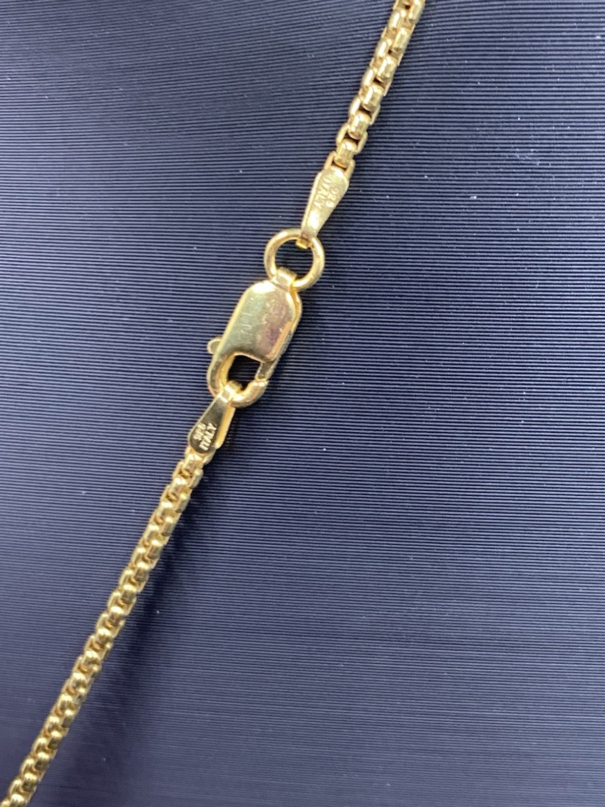 14k Gold Plates Over 925 Sterling Silver Box Chain 20” 1.8mm