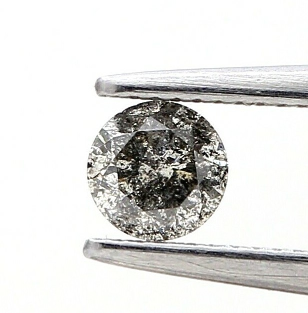 Salt Pepper Natural Diamond 2 Pcs 1.5MM Round Diamond – New Buyer Trial Listing