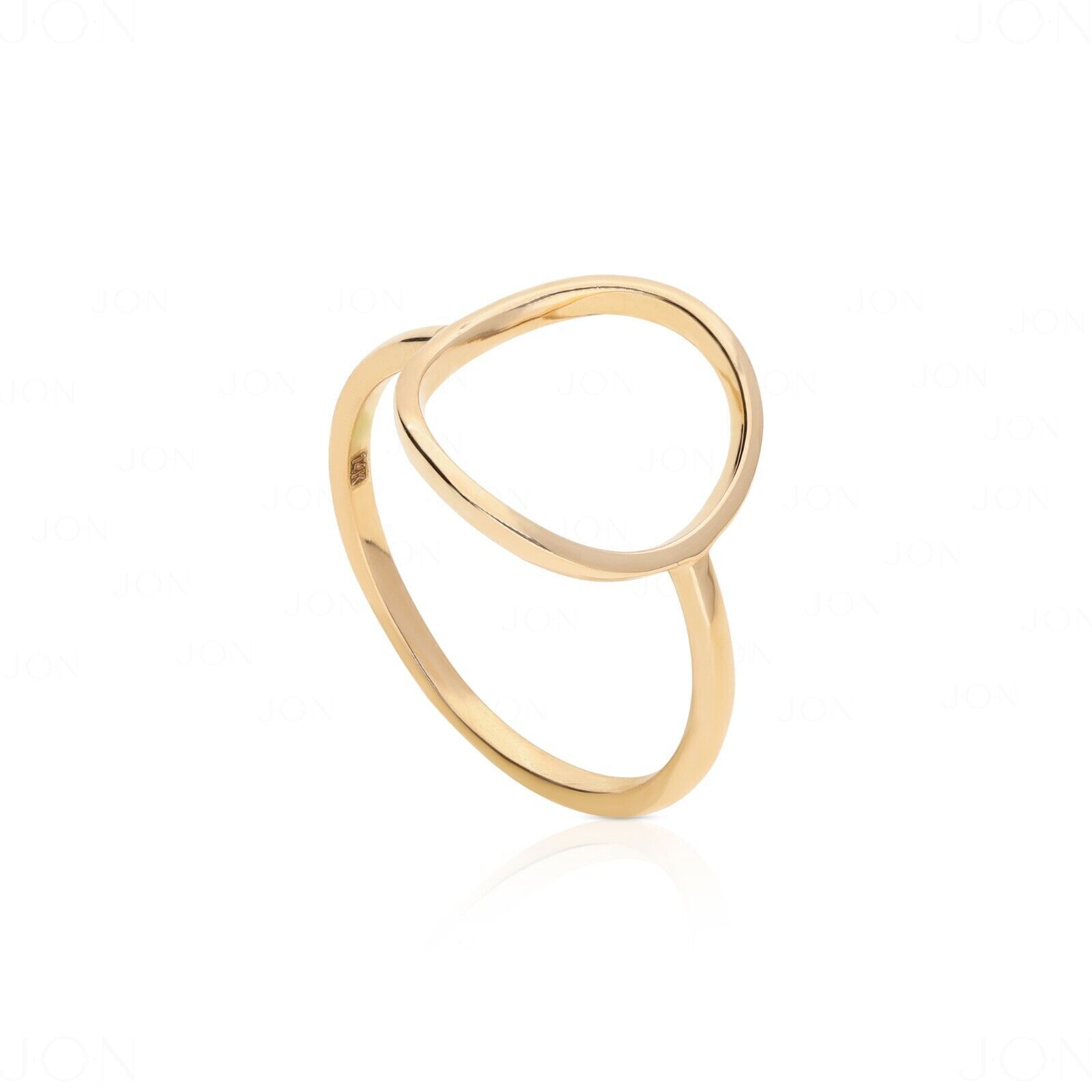 Solid Gold – 1.3 mm Thick Open Circle Ring Size -3 to 8 US