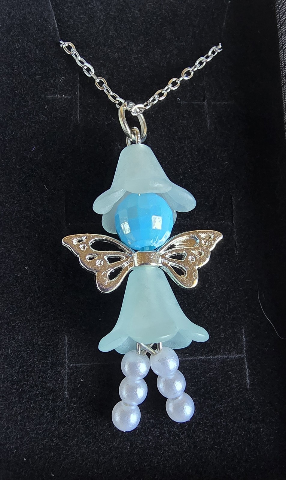 Tulip Fairy Necklace Stainless Steel Chain 16 Inches
