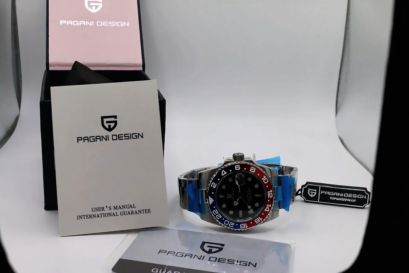 Fast Shipping! Men’s Pagani Design 40mm Pepsi Oyster GMT Watch.
