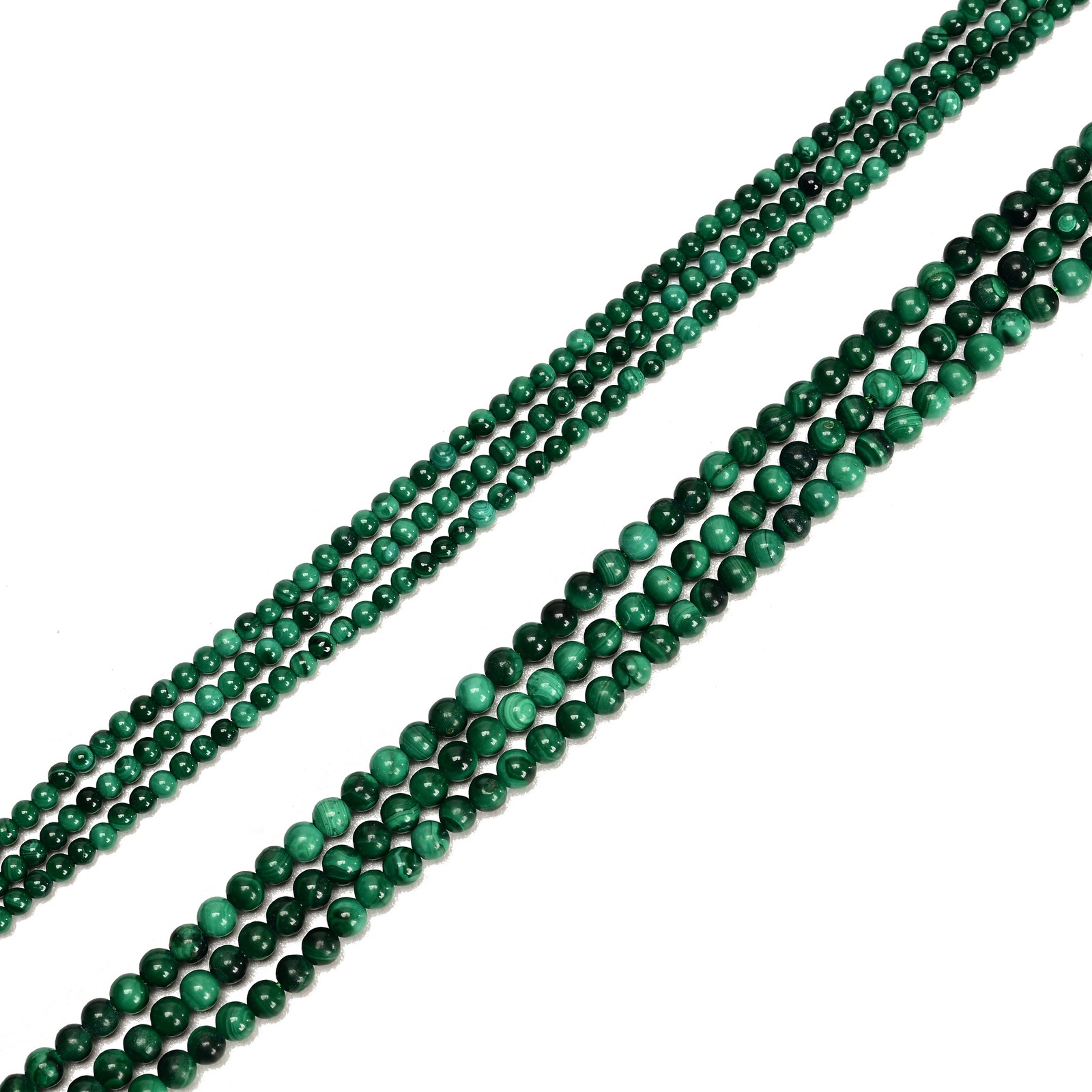 Natural Malachite Smooth Round Beads Size 2mm 3mm 15.5″ Strand