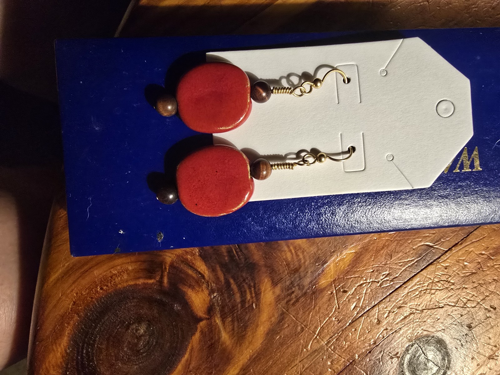 Mixed Lot Dangle/Drop Hook Earrings, Beaded Wood & Metal, Multicolor Cross