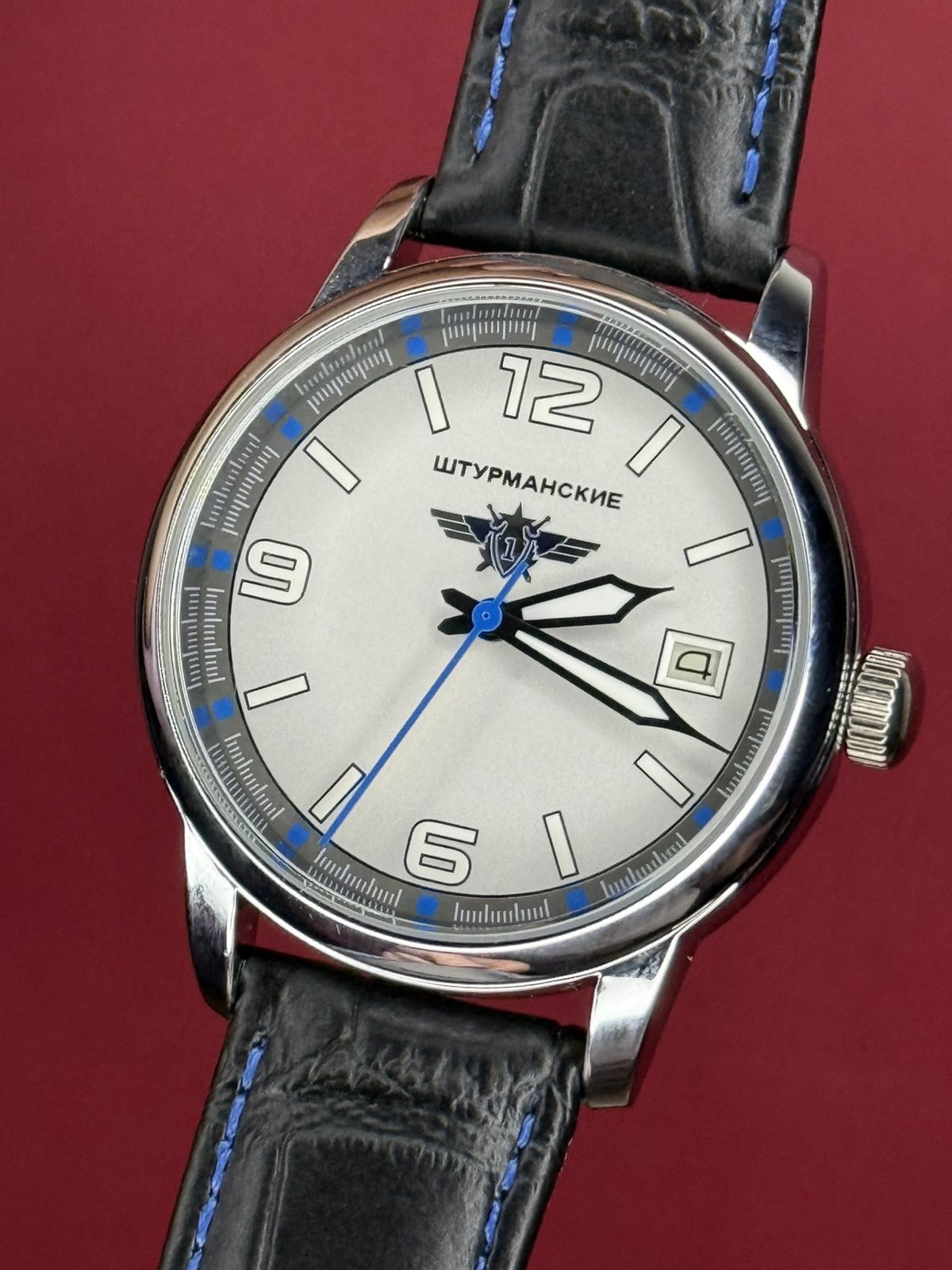 Aviator Watch Mechanical Pilot Soviet USSR Military Calendar Men Day Raketa