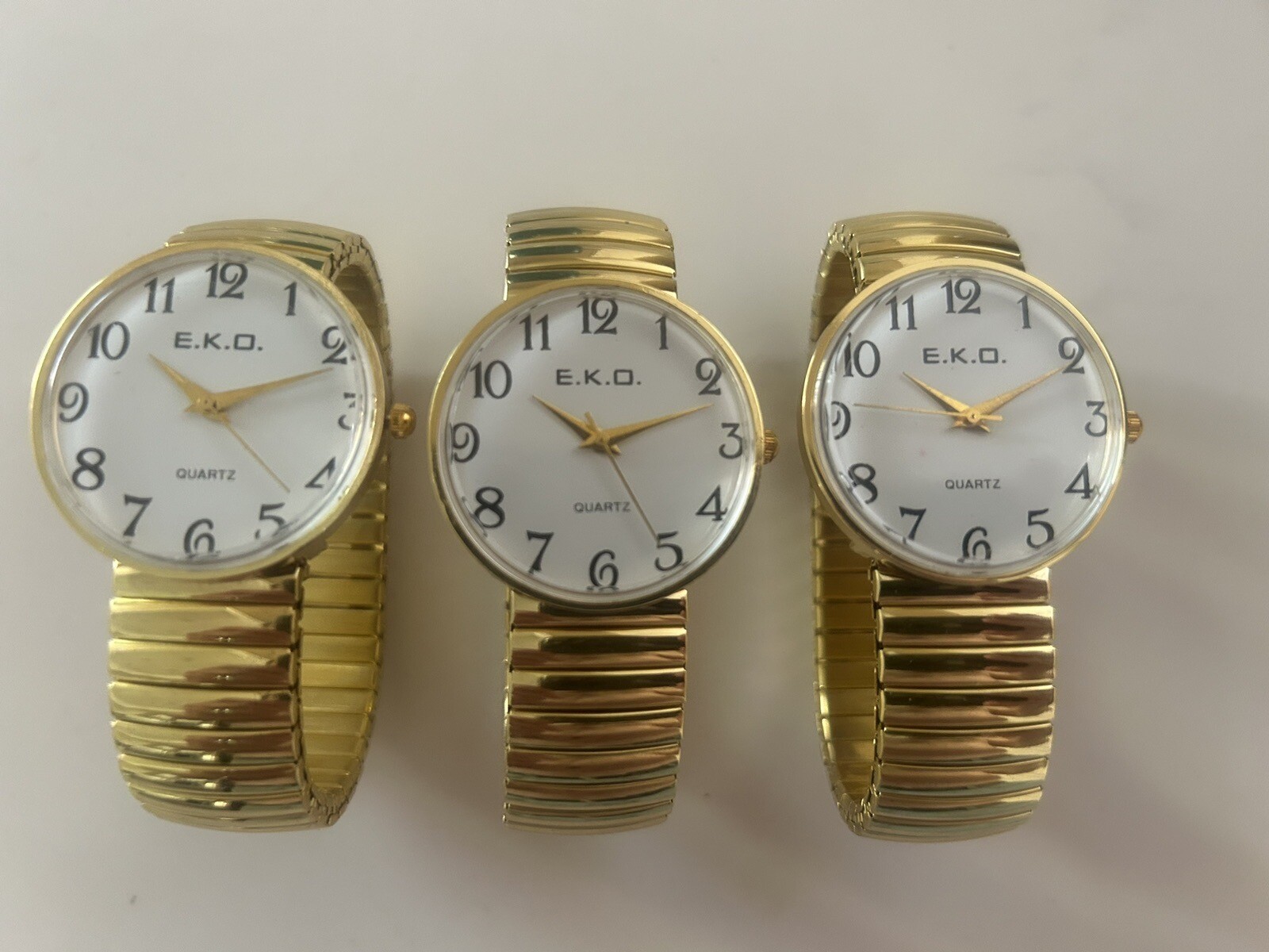 Buyer Gets all 3 New stretch quartz Watches with LARGE EASY TO READ NUMBERS-USA