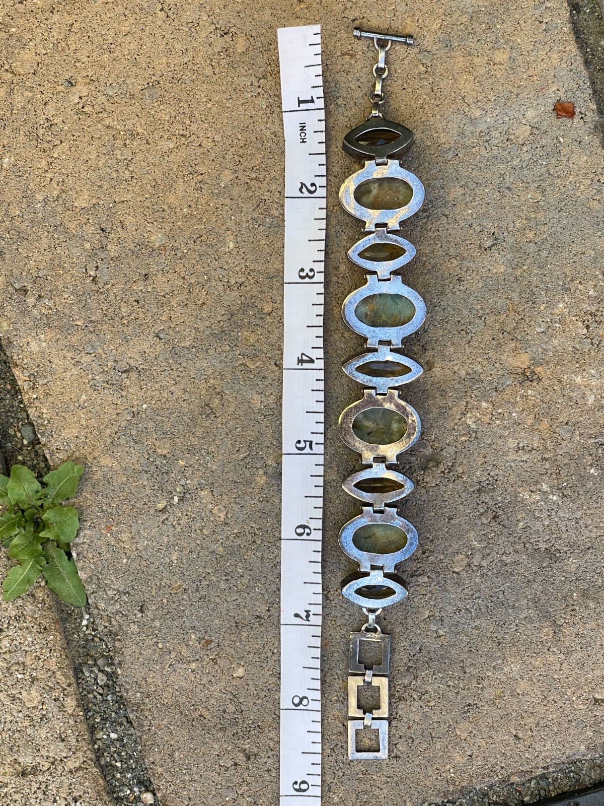 Nine stones sterling silver 925 braclet