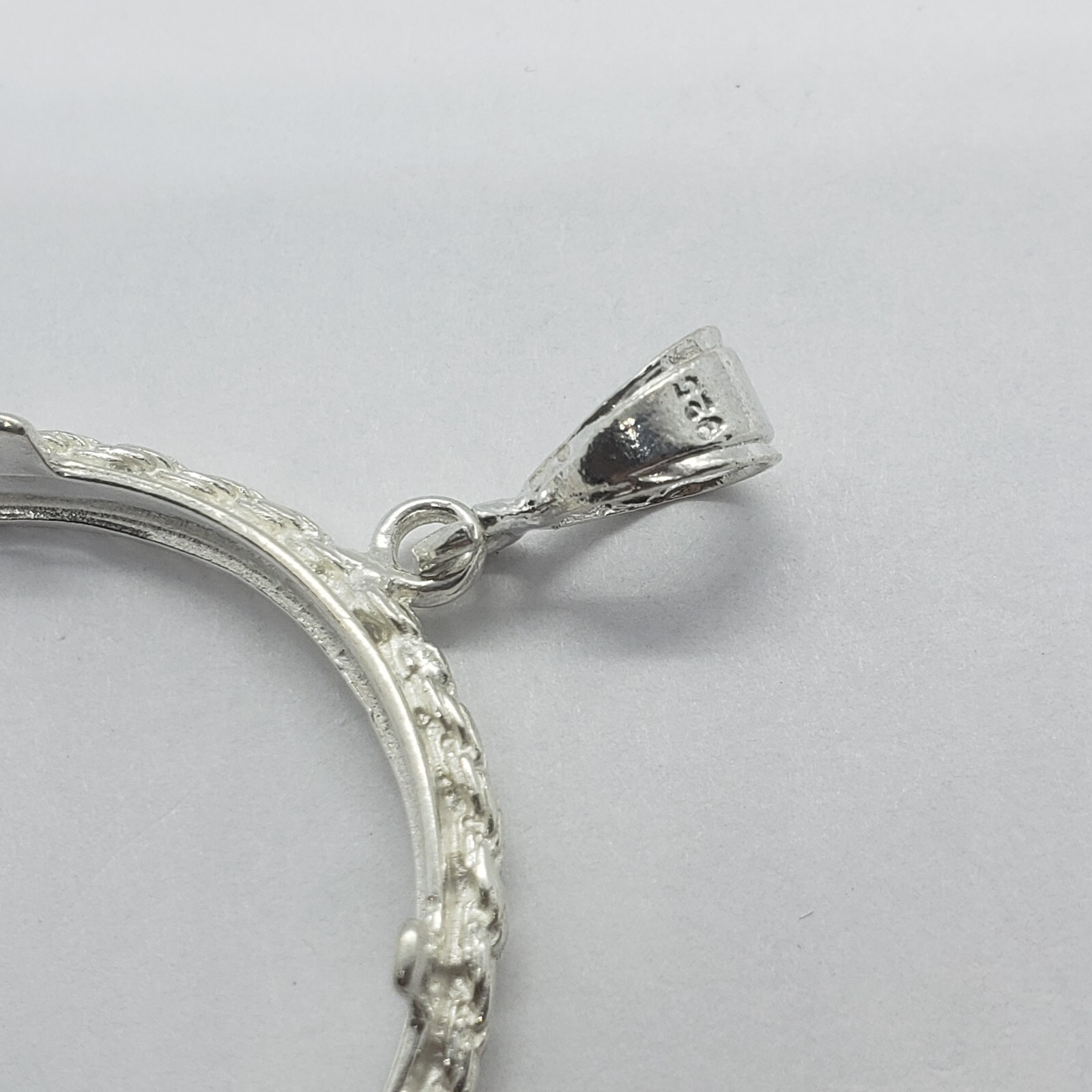 Sterling Silver Silver Eagle Rope Bezel 41 mm Coins 1 oz Dollar Coin NOT Include