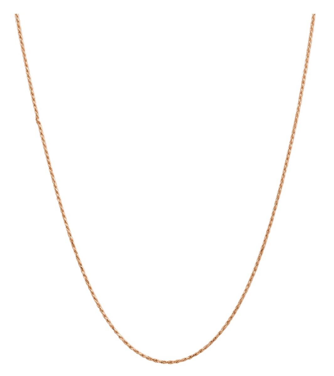 Rose Gold Rope Chain Diamond-cut Solid 14K Rose Gold – 1mm, 1.5mm, 1.8mm Wide