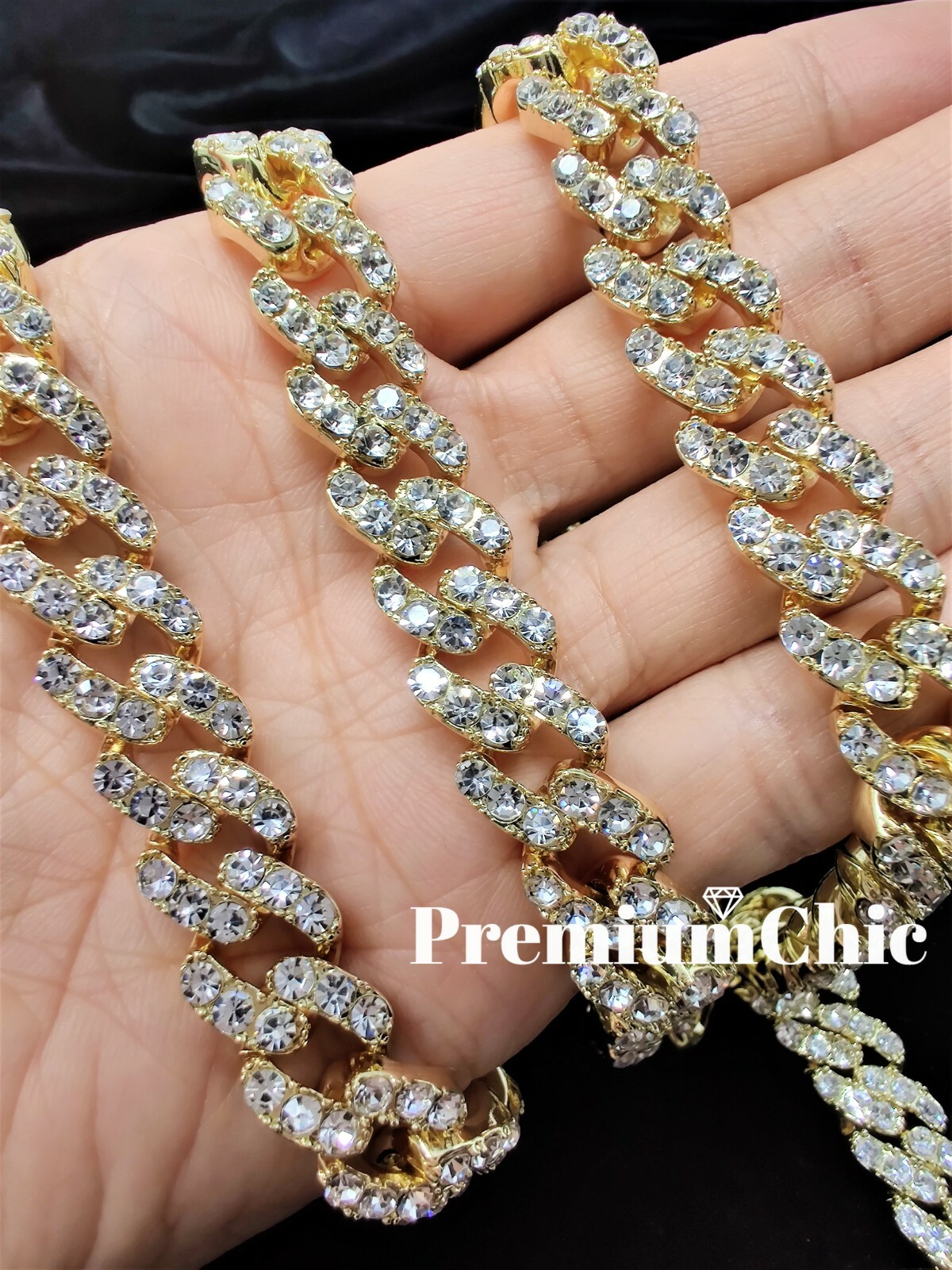 Miami Cuban Iced Designer Link Chain Necklace or Bracelet Mens Plated CZ Jewelry