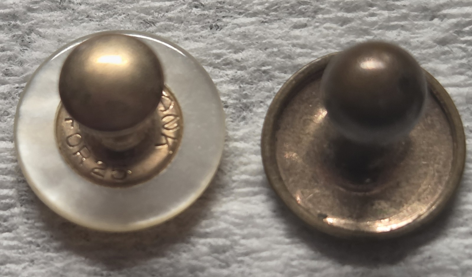 Vintage Collar Stud Metal Cufflinks Lot Silver/Gold Chain Link & Fixed Back…