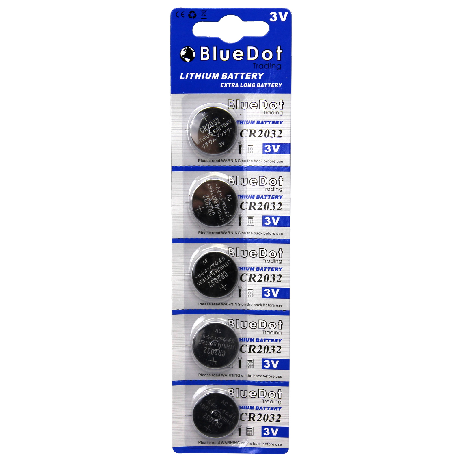 3V Button Cell 5-PACK CR2032 Lithium Battery for Scales Calculator Remote Watch