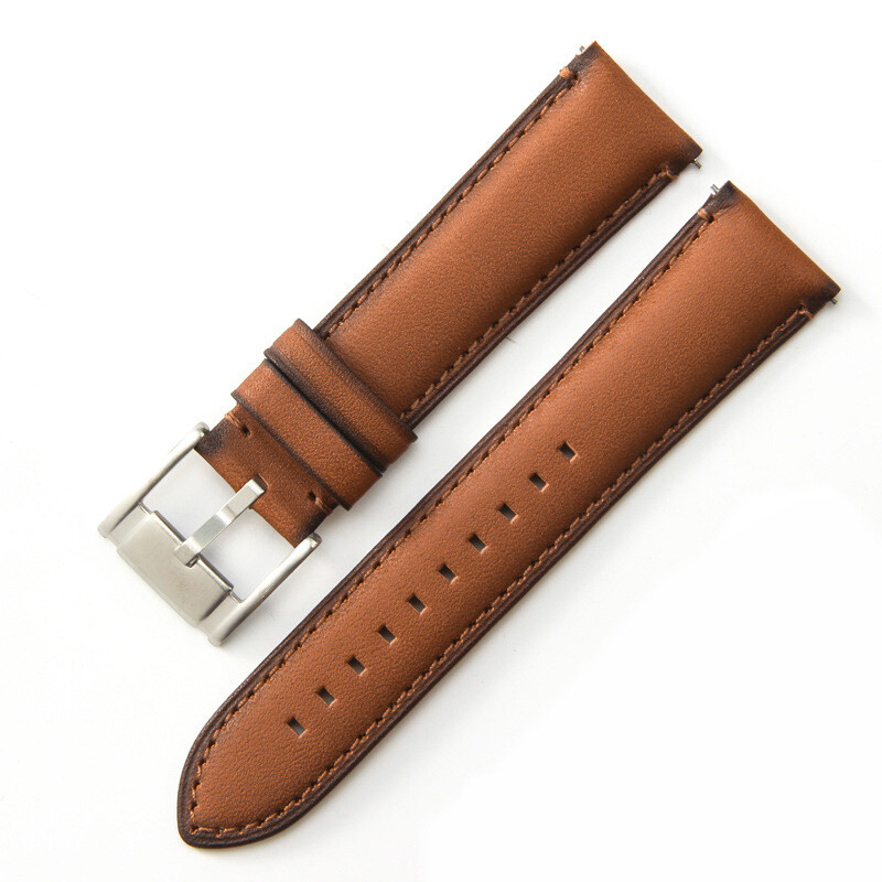 Premium Genuine Leather Watch Band Strap 22mm for Fossil FS5061 5237 ME3052 3054