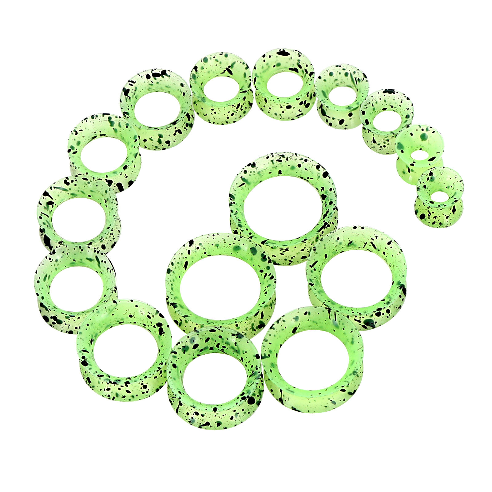 2pcs Thin Flexible Silicone Tunnels Ear Gauges Plugs Earskin Expander 2g-3/4″