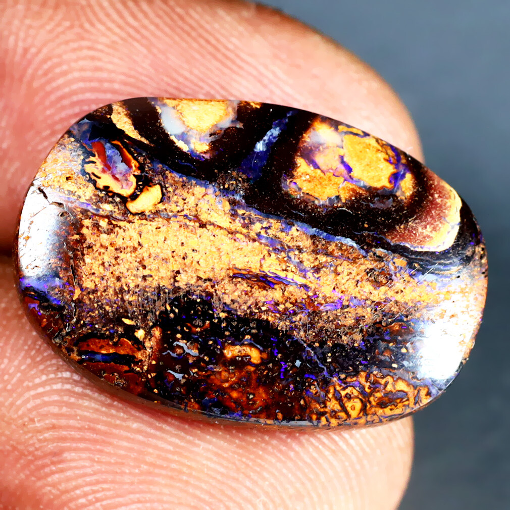 12.00 ct Lovely Fancy (22 x 15 mm) Multi Color Australian Koroit Boulder Opal