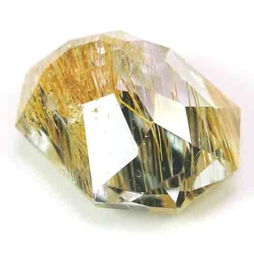EXQUISITE GEM BRAZILIAN SILVER WHITE WITH GOLDEN RUTILE TOPAZ 4.9CT – FANCY OVAL