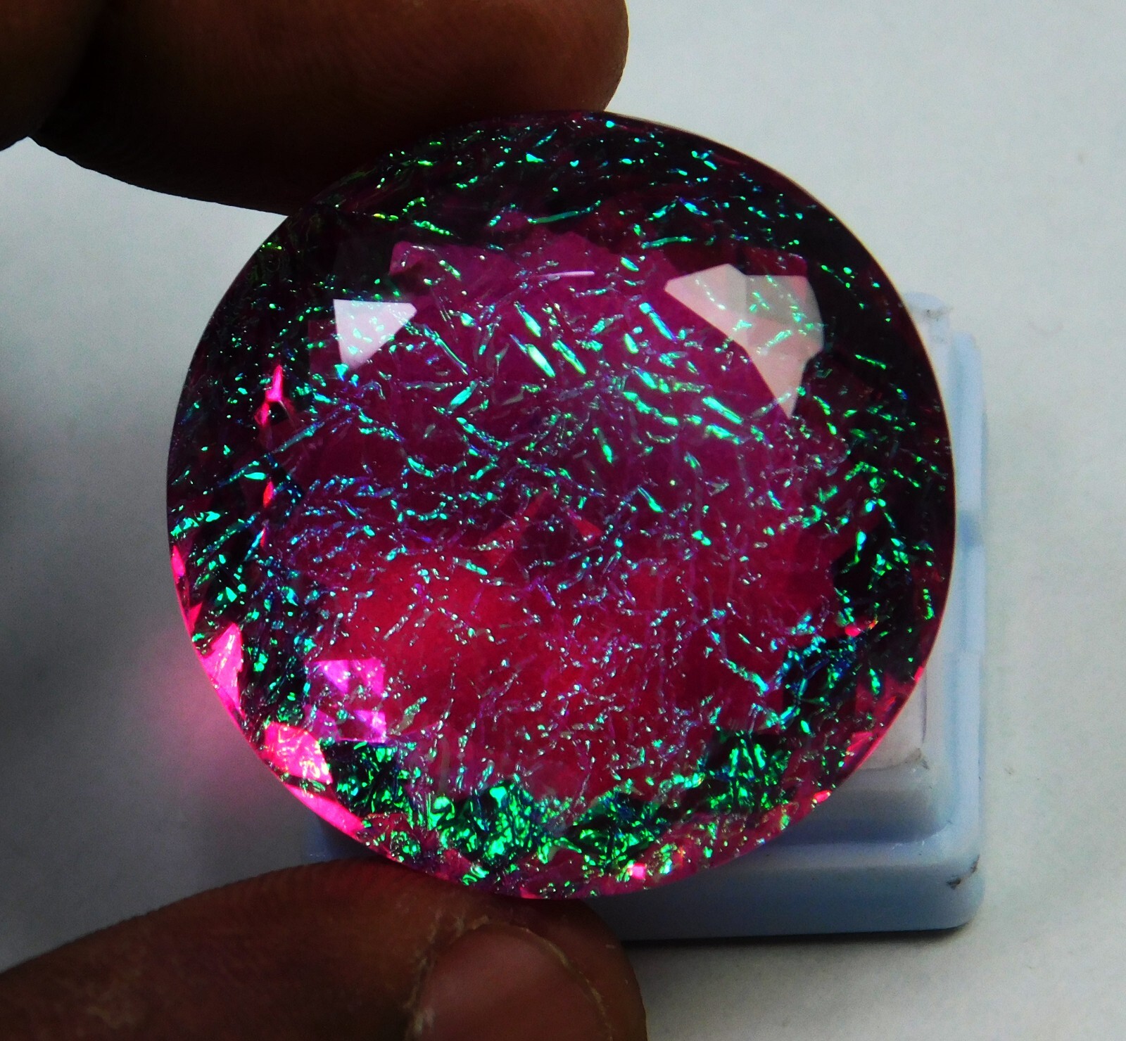 Natural 100 Ct Australian Monarch Fire Opal Round Cut Certified Gemstone