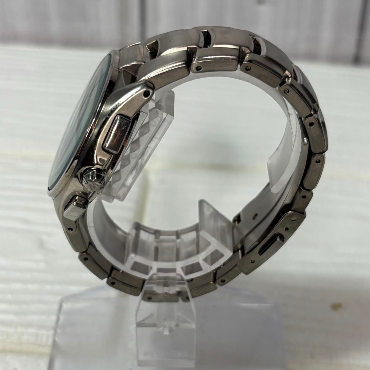 Seiko Wired 7T92-0ER0 Titanium Chronograph Blue Watch