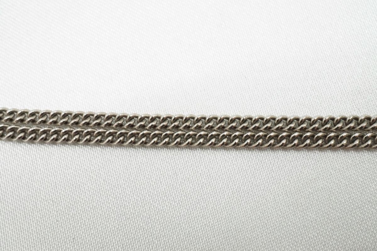 CHANEL 04P Necklace Coco Mark Heart Clover Accessory Silver Pink Red 7151j