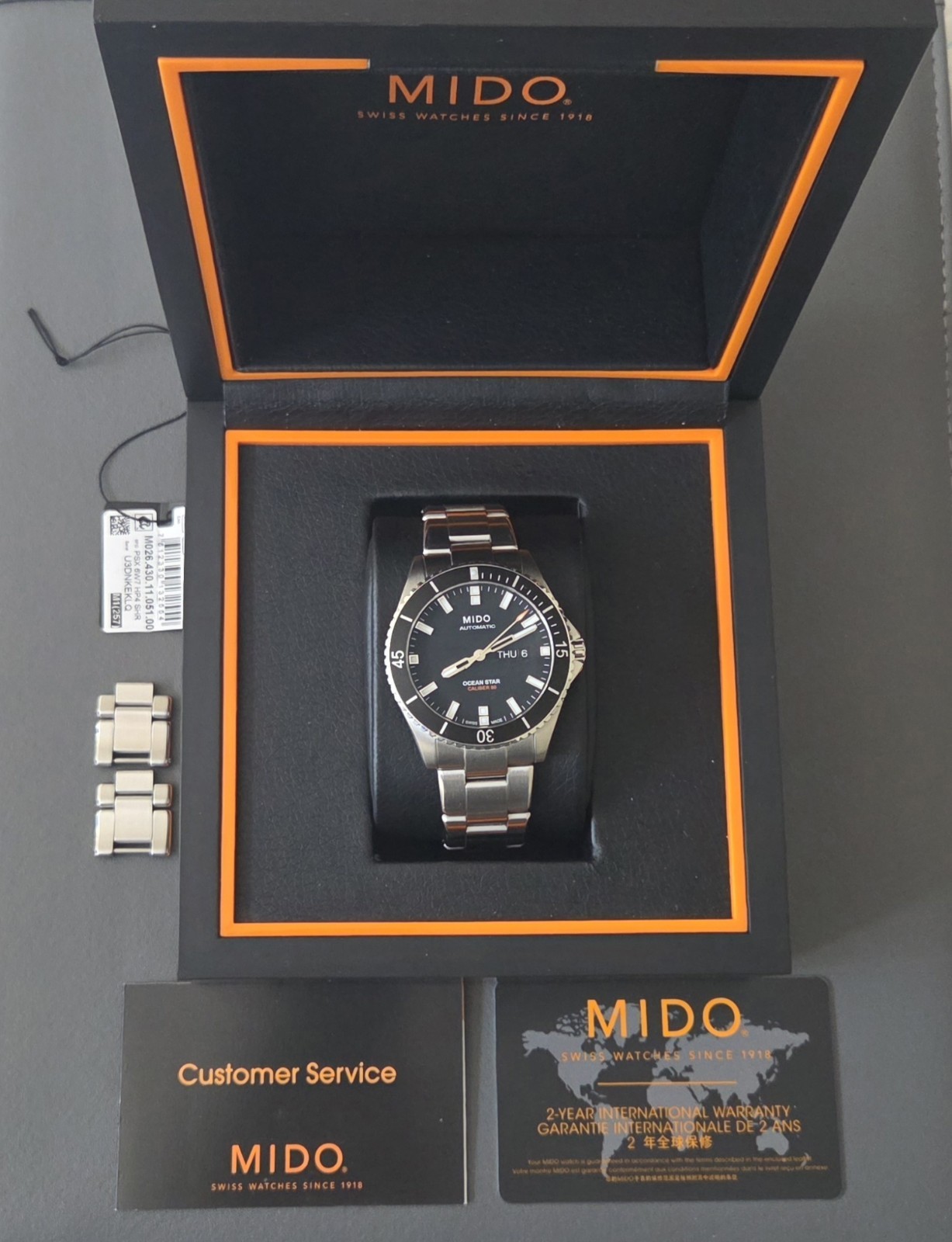 Mido Ocean Star Captain Automatic 42.5mm Black Dial, Day/Date M026.430.11.051.00