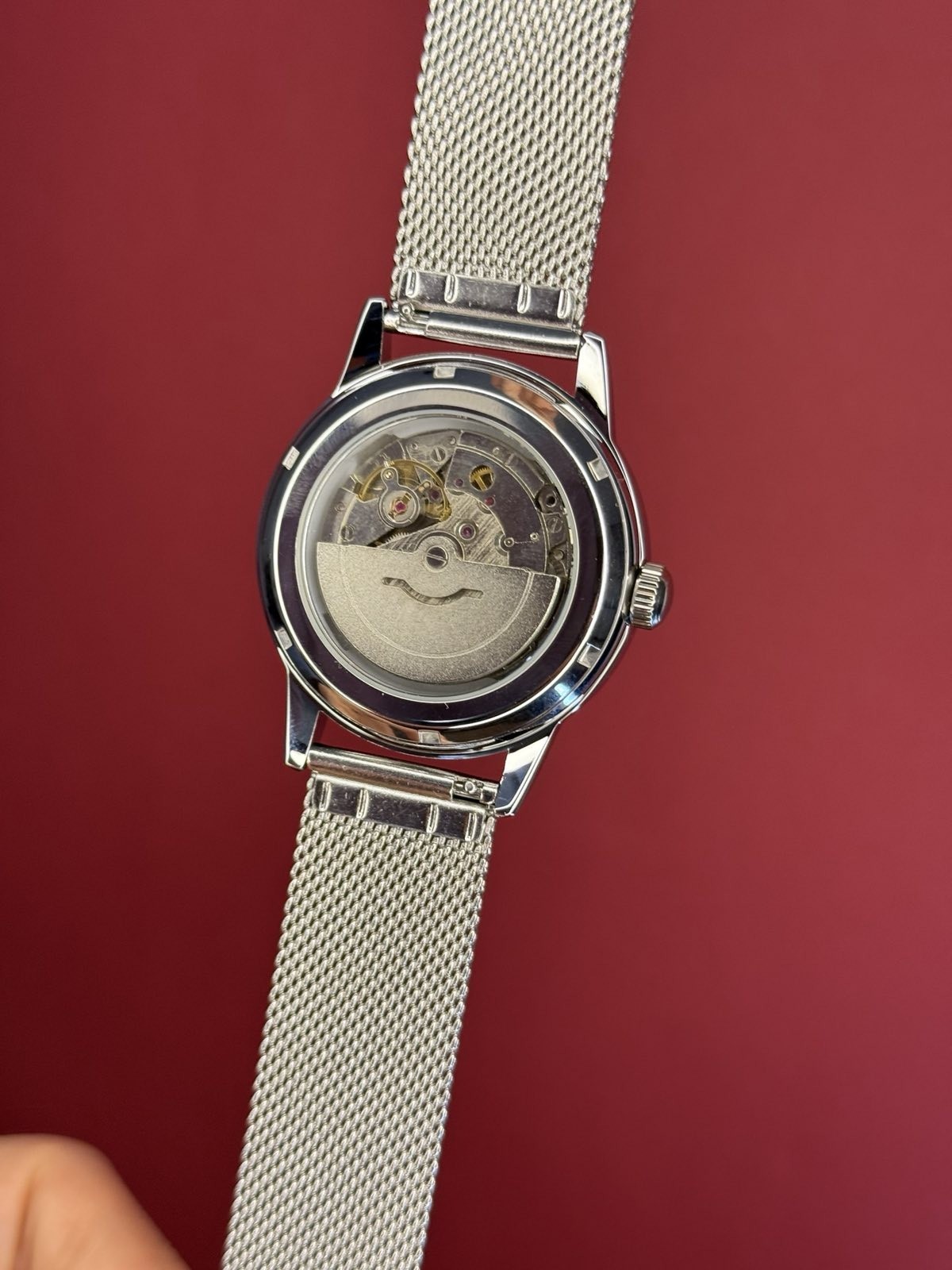 Watch Raketa 24h Automatic Wrist Blue Polar Mens Russian Dial Soviet USSR Strap.